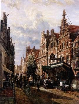unknow artist European city landscape, street landsacpe, construction, frontstore, building and architecture. 165 Germany oil painting art